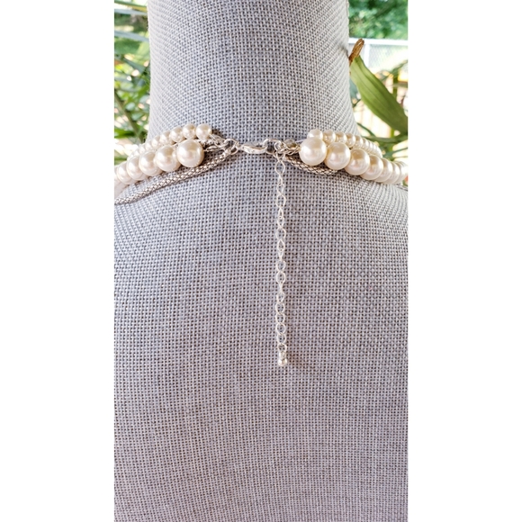 Pearl & Silver Chain Adjustable Necklace - Picture 4 of 4